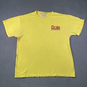 Vintage Dole Hawaii Shirt Men’s XL Yellow Cotton Graphic Casual